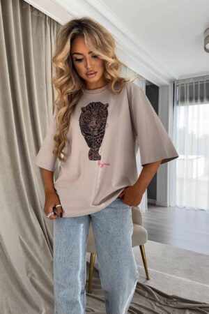 T-SHIRT MEDIUM TIGER - taupe