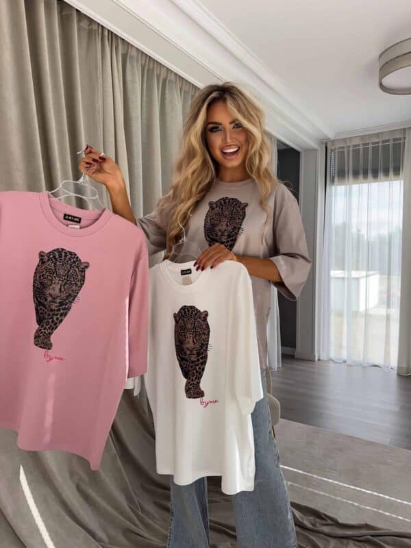 T-SHIRT MEDIUM TIGER - taupe