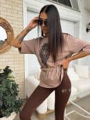 Legginsy WOW - czekoladowe