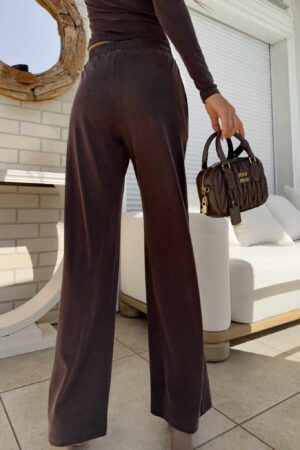 Spodnie LAMIA – czekoladowe