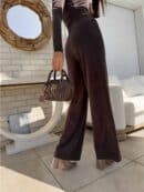 Spodnie LAMIA – czekoladowe