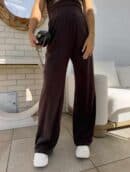 Spodnie LAMIA – czekoladowe