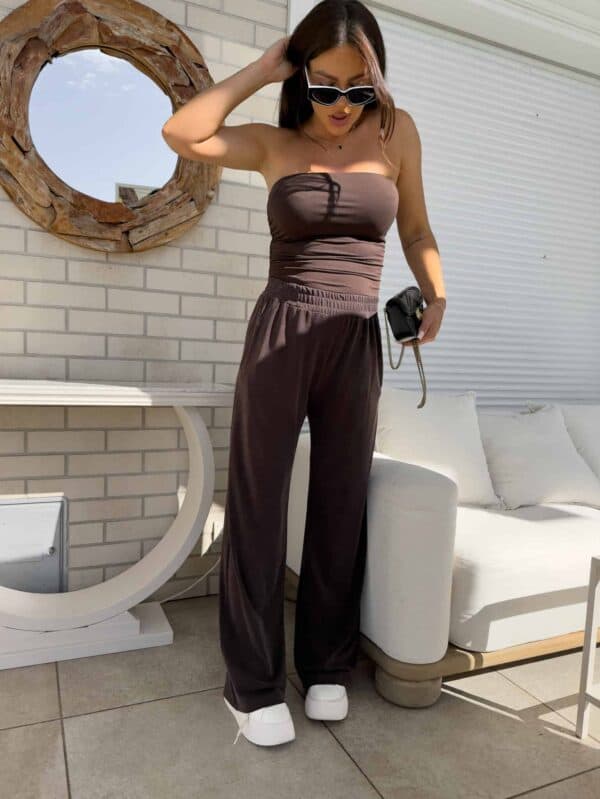 Spodnie LAMIA – czekoladowe