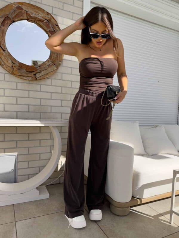 Spodnie LAMIA – czekoladowe