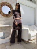 Spodnie LAMIA – czekoladowe