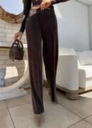 Spodnie LAMIA – czekoladowe