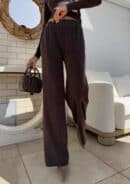 Spodnie LAMIA – czekoladowe