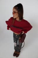 Bluza NOIR bordo