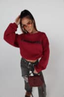 Bluza NOIR bordo