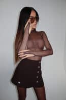 Spódnica FOLD czekolada