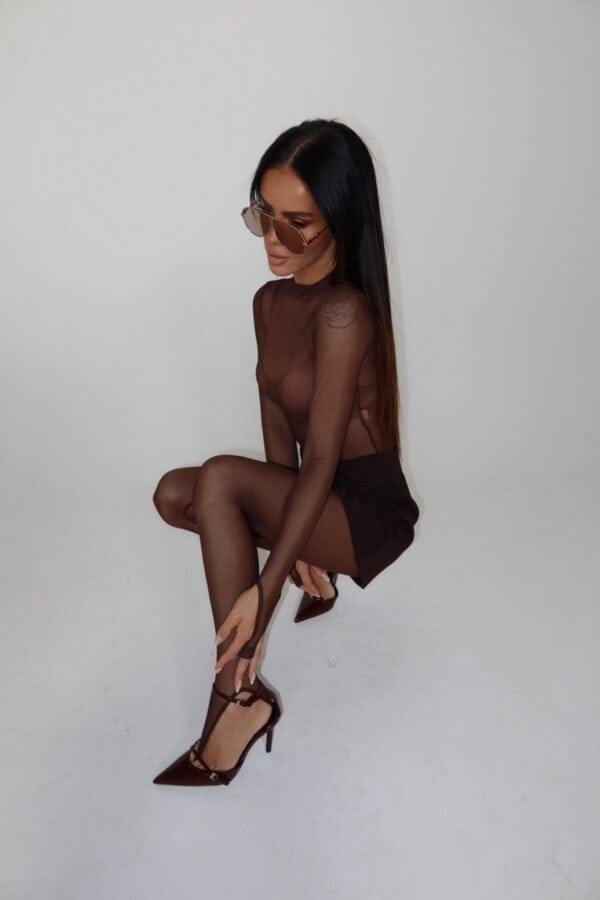 Legginsy SLASH czekolada