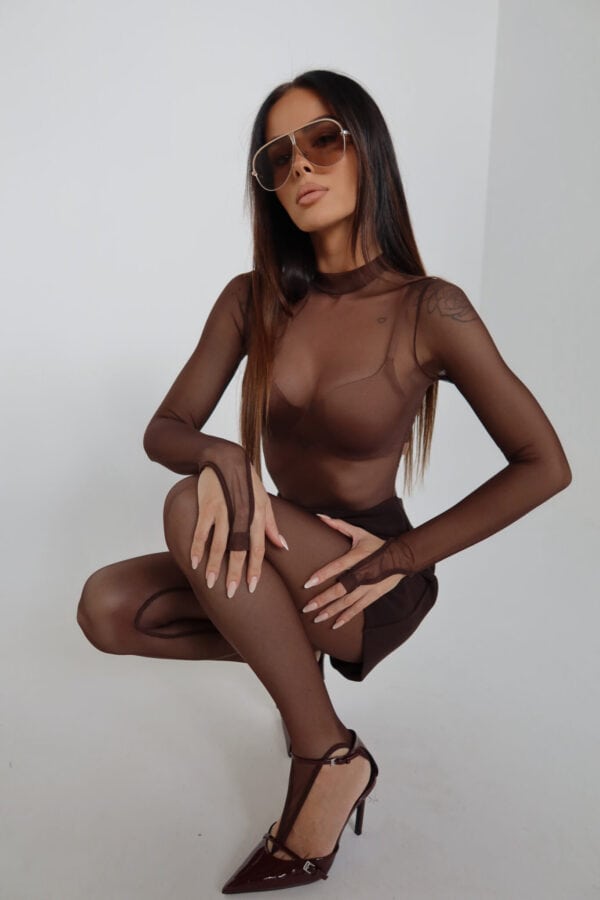 Legginsy SLASH czekolada