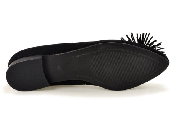 Czarne Baleriny KARINO 4953/003-P czarny zamsz