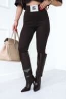 Legginsy damskie BG Elly | gorzka czekolada