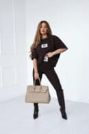 Legginsy damskie BG Elly | gorzka czekolada