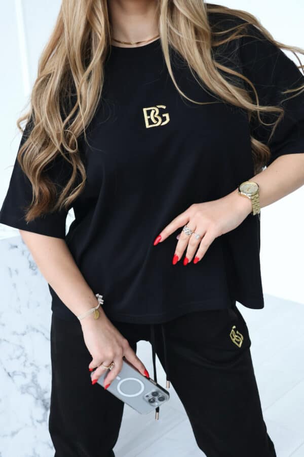 T-Shirt damski BG Goldi | czarny