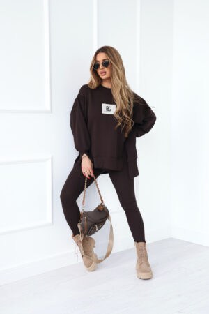 Bluza damska BG Kate | gorzka czekolada