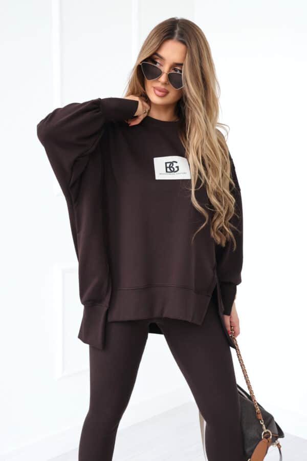 Bluza damska BG Kate | gorzka czekolada
