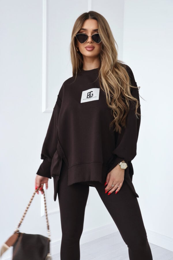 Bluza damska BG Kate | gorzka czekolada