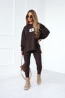 Bluza damska BG Kate | gorzka czekolada