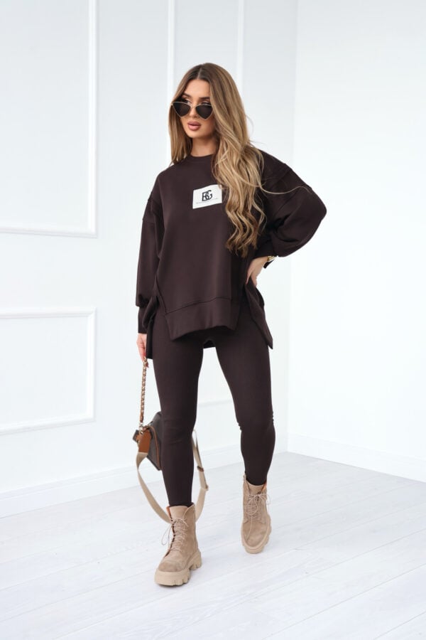 Bluza damska BG Kate | gorzka czekolada