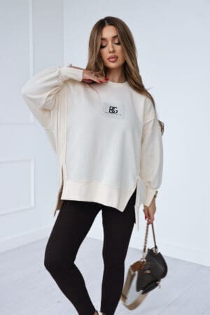 Bluza damska BG Kate | waniliowy