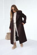 Płaszcz damski BG Sabrina | gorzka czekolada