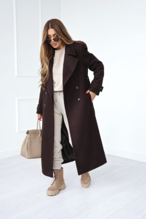 Płaszcz damski BG Sabrina | gorzka czekolada