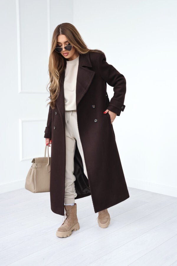 Płaszcz damski BG Sabrina | gorzka czekolada
