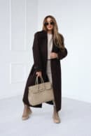 Płaszcz damski BG Sabrina | gorzka czekolada