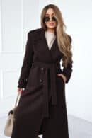 Płaszcz damski BG Sabrina | gorzka czekolada