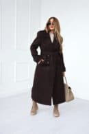 Płaszcz damski BG Sabrina | gorzka czekolada