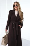 Płaszcz damski BG Sabrina | gorzka czekolada