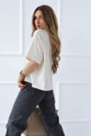 T-Shirt damski BG Bing | waniliowy