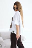 T-Shirt damski BG Choco | biały T-Shirt damski BG Choco | biały