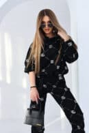 Dres damski BG Holo | czarny-złoty Dres damski BG Holo | czarny-złoty