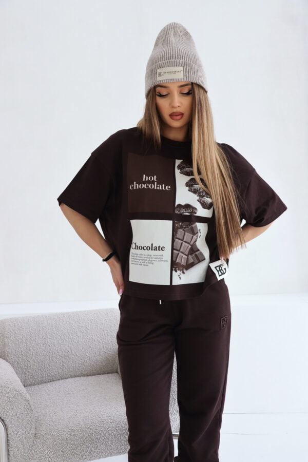 T-Shirt damski BG Choco | gorzka czekolada T-Shirt damski BG Choco | gorzka czekolada