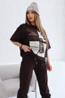 T-Shirt damski BG Choco | gorzka czekolada T-Shirt damski BG Choco | gorzka czekolada