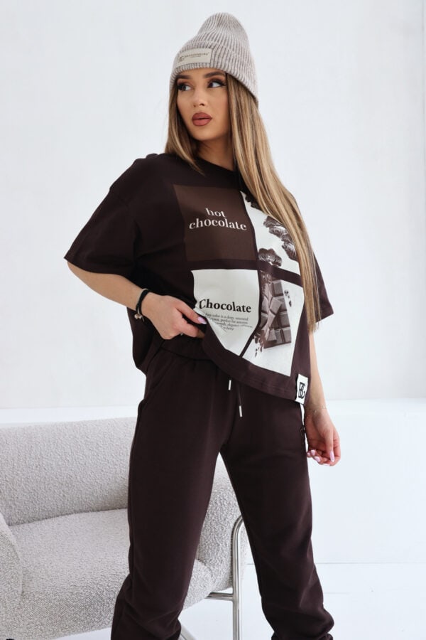 T-Shirt damski BG Choco | gorzka czekolada T-Shirt damski BG Choco | gorzka czekolada
