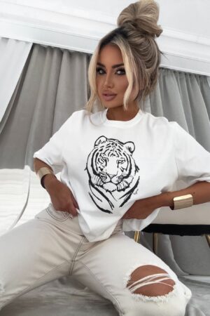 T-shirt TYGRYS - ecru