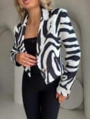 Marynarka dresowa SLIM - zebra