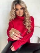 Sweter golf INKO - czerwony