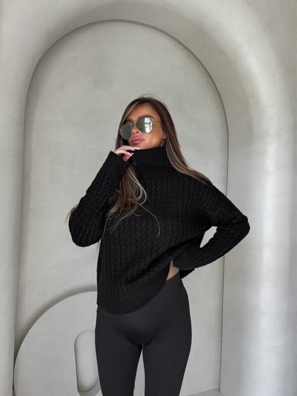 Sweter golf INKO - czarny