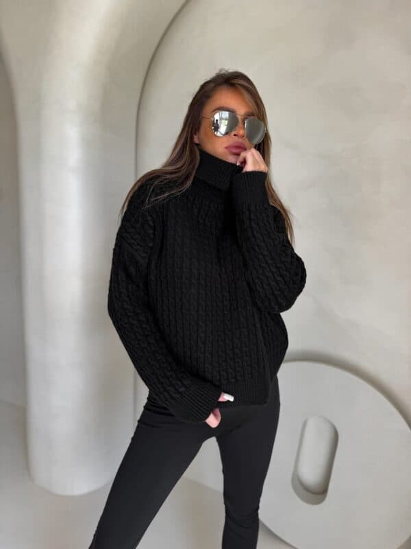 Sweter golf INKO - czarny