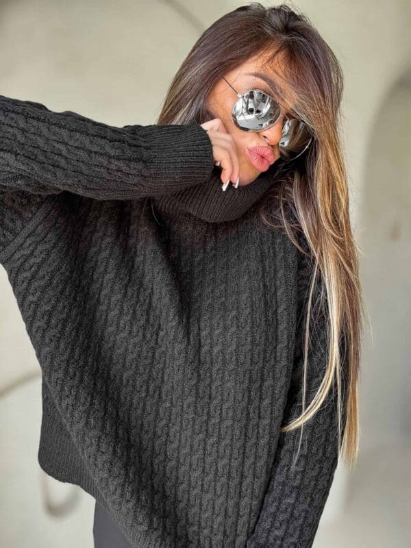 Sweter golf INKO - czarny