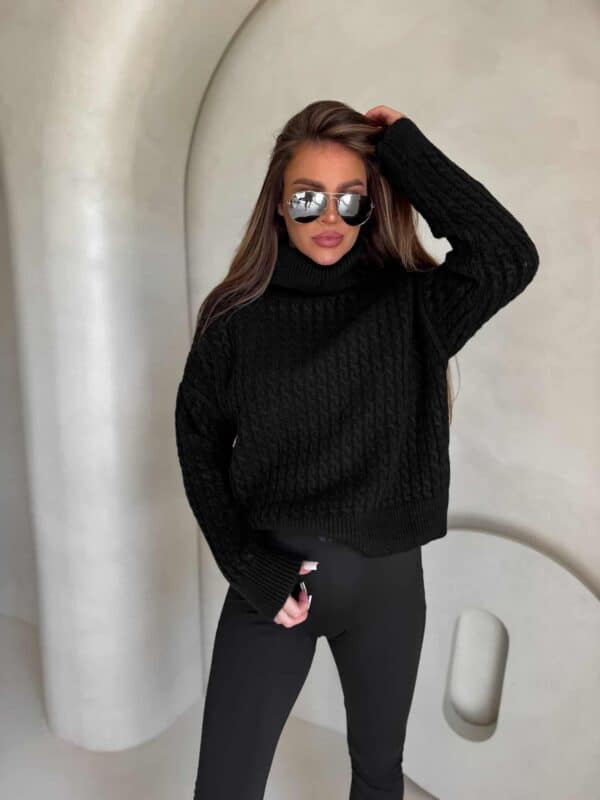 Sweter golf INKO - czarny