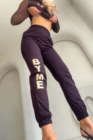 Spodnie JOGGERY logo - czekoladowe