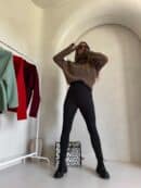 Sweter golf INKO - czekoladowy