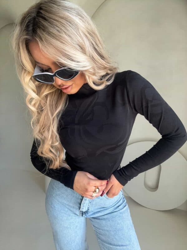 Bluzka SABRINA pianka - czarna