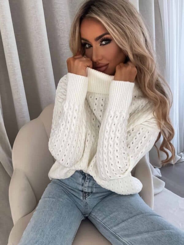 Sweter golf INKO - ecru
